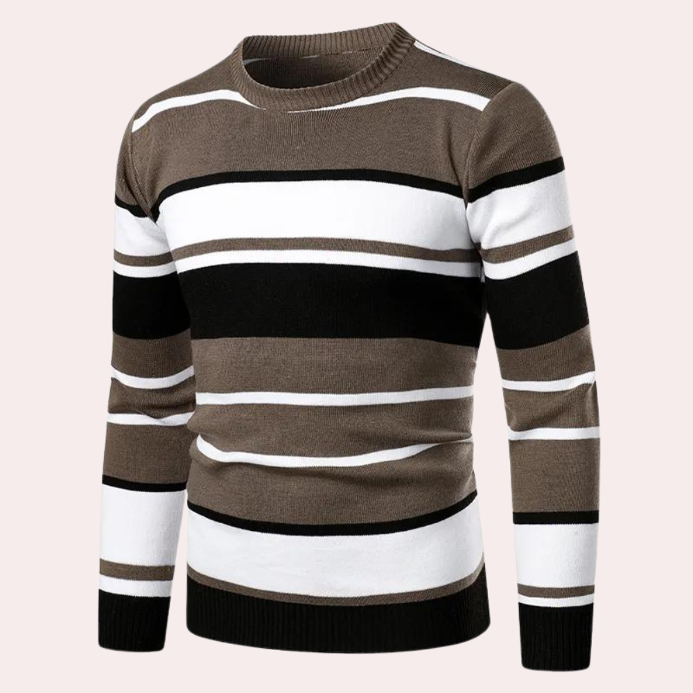 Stilla | Stribet Sweater til Mænd