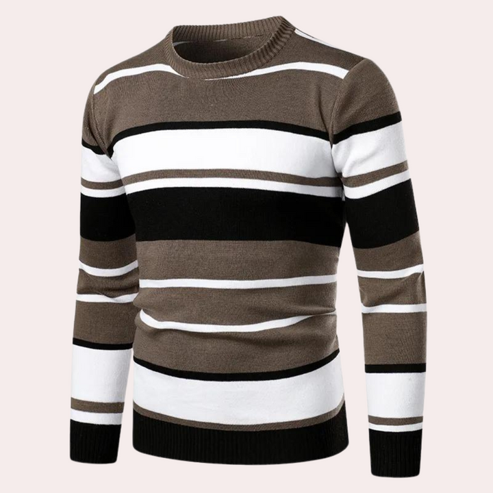 Stilla | Stribet Sweater til Mænd