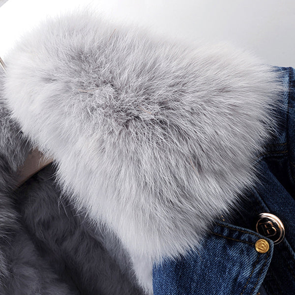 Stilla | Luksuriøs Denim-Frakke