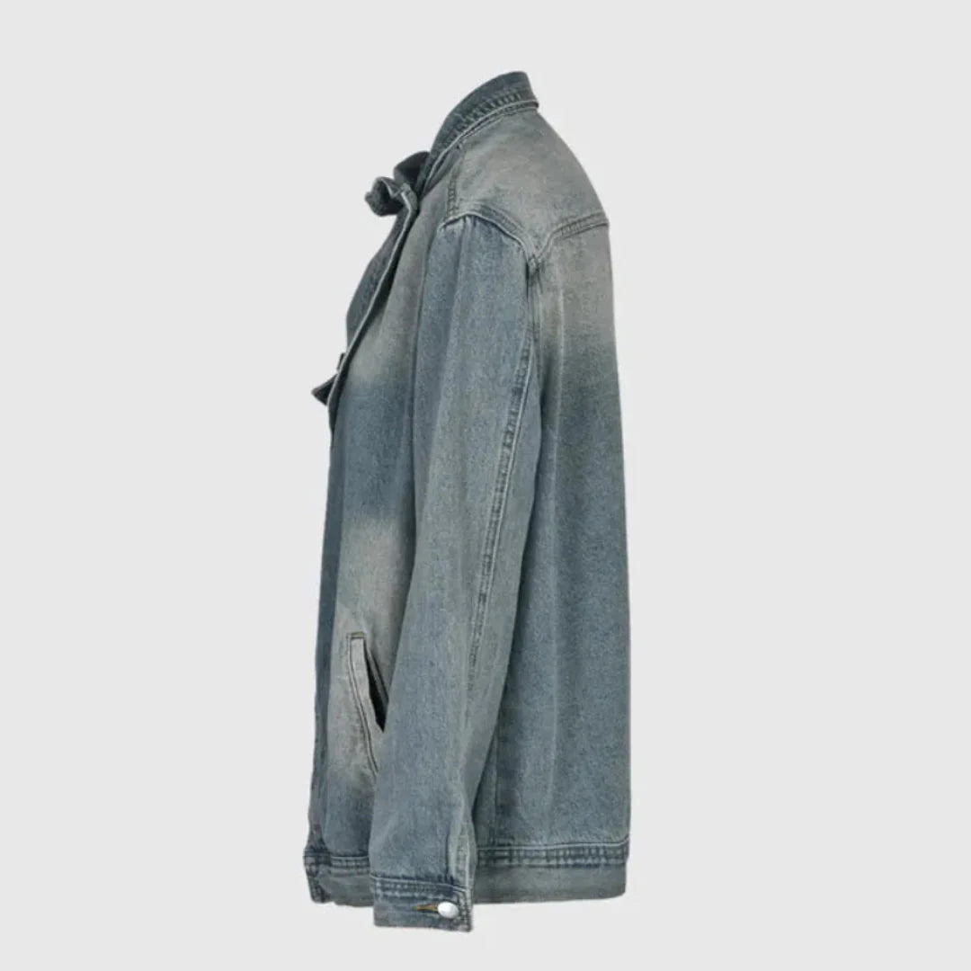Stilla | Asymmetrisk Jeansjakke