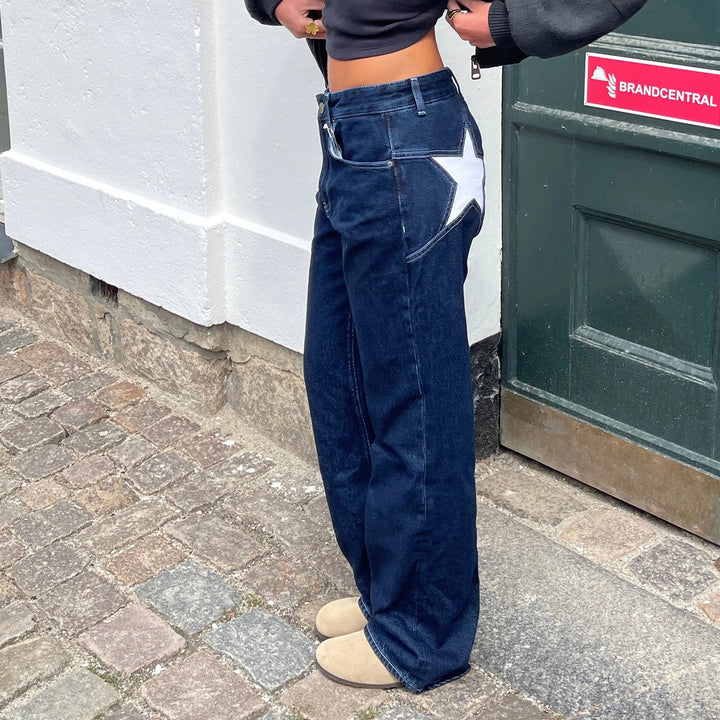 Stilla | Dame Jeans med Stjernemønster