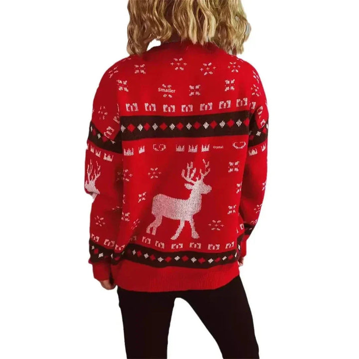 Stilla | Falsk julesweater kvinder Strikket rensdyrpullover
