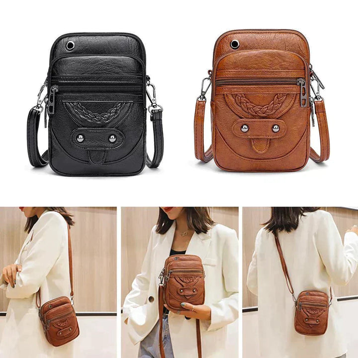 Stilla | Vintage Crossbodytaske i læder