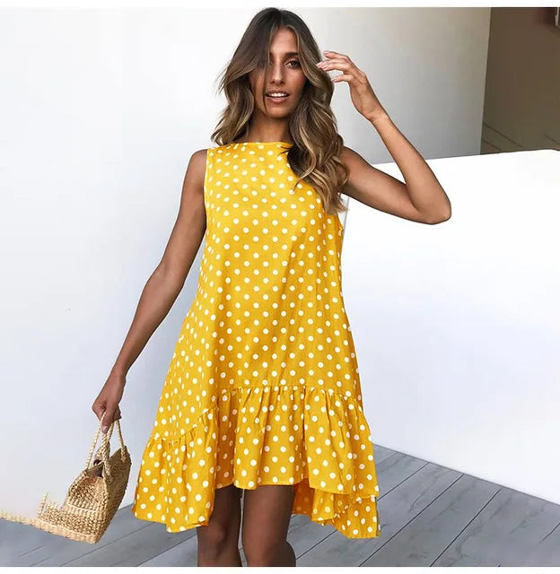 Stilla | Kjole, Ruche, Polka Dot