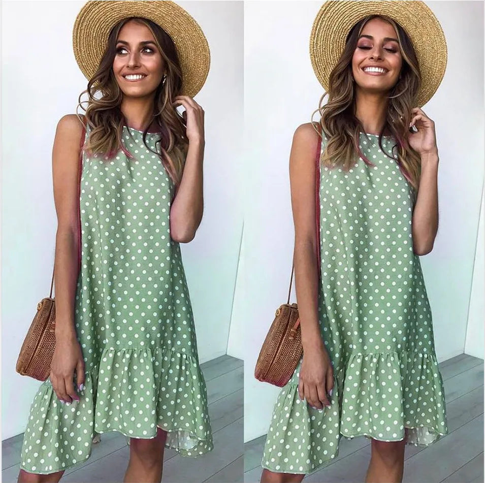 Stilla | Kjole, Ruche, Polka Dot