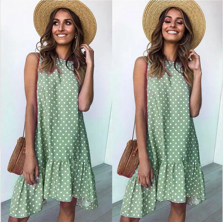 Stilla | Kjole, Ruche, Polka Dot