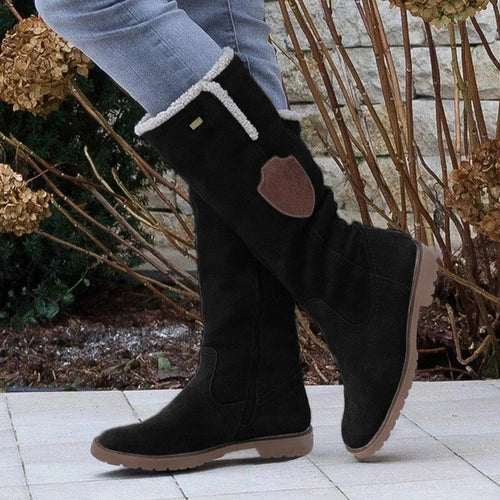 Stilla | Mid Calf Støvler SUEDE-lignende tekstur Blød for Side lynlås Profilsål