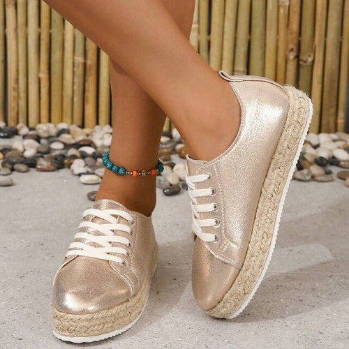 Stilla | Espadrille Med Snørebånd