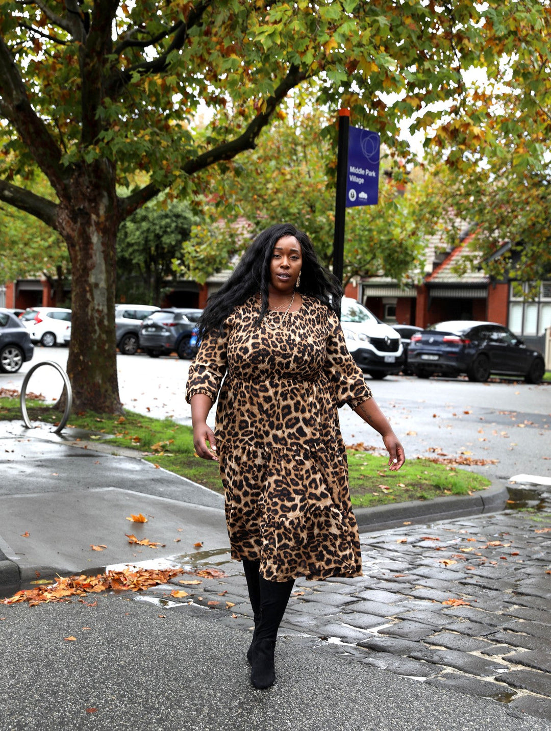 Stilla | Elegant Leopardkjole Damer