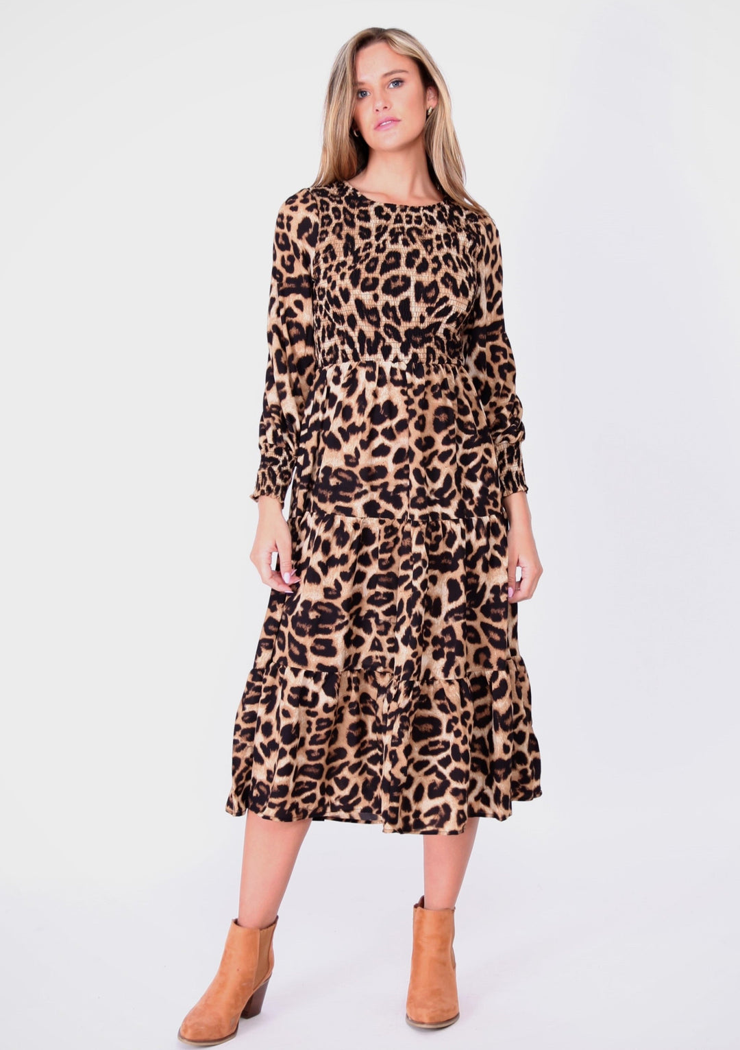 Stilla | Elegant Leopardkjole Damer