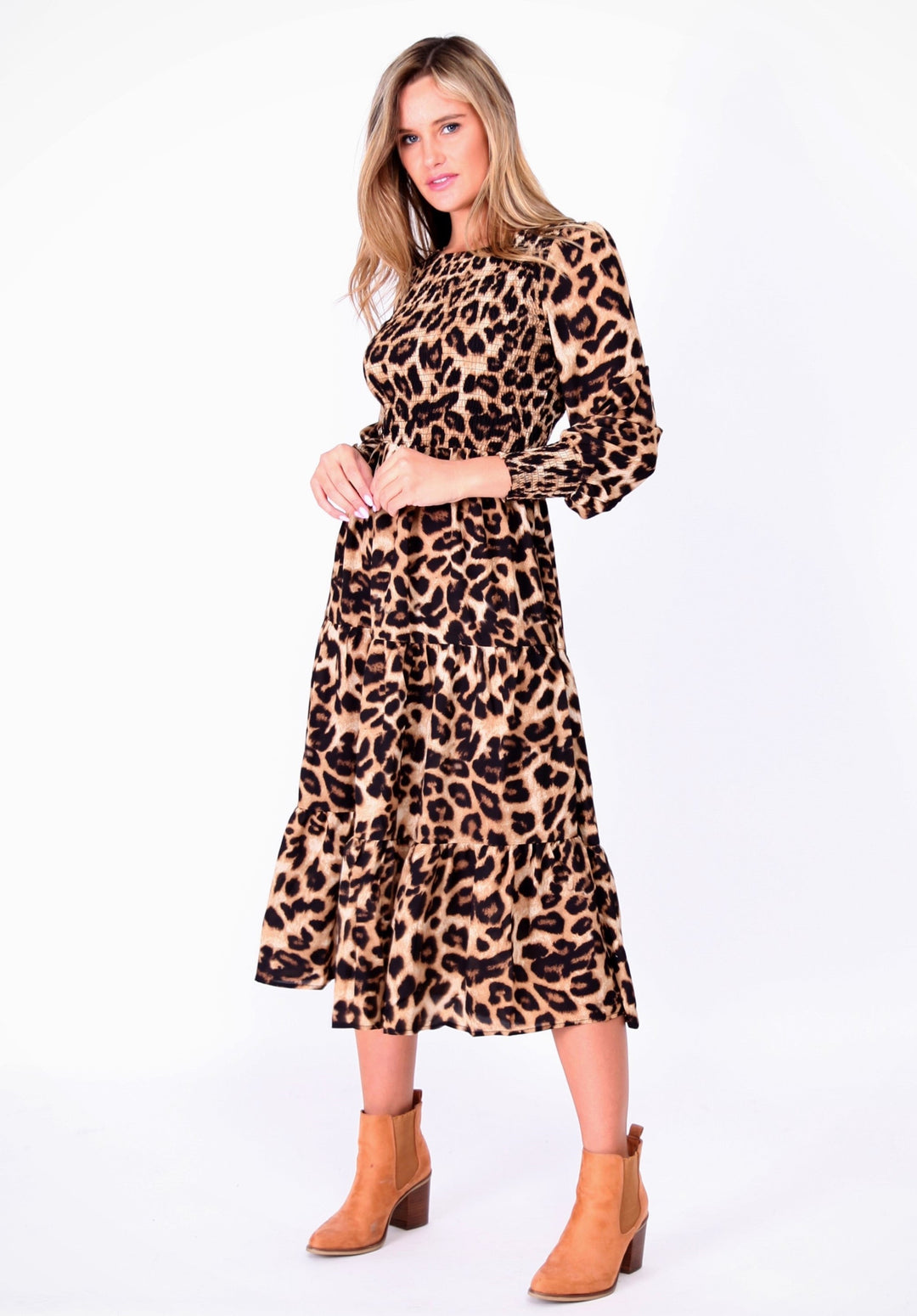 Stilla | Elegant Leopardkjole Damer
