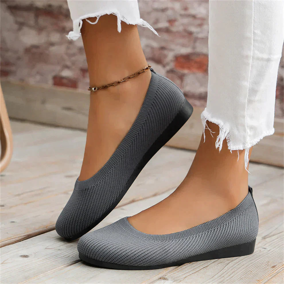 Grau orthopädische schlupfschuhe
