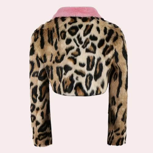 Stilla | Pelsfrakke med Leopardprint til Kvinder