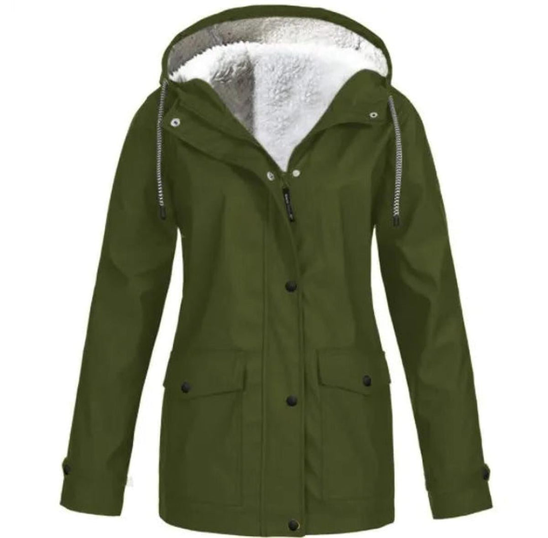 Stilla | Fleece Outdoor-jakke med hætte - Damejakke