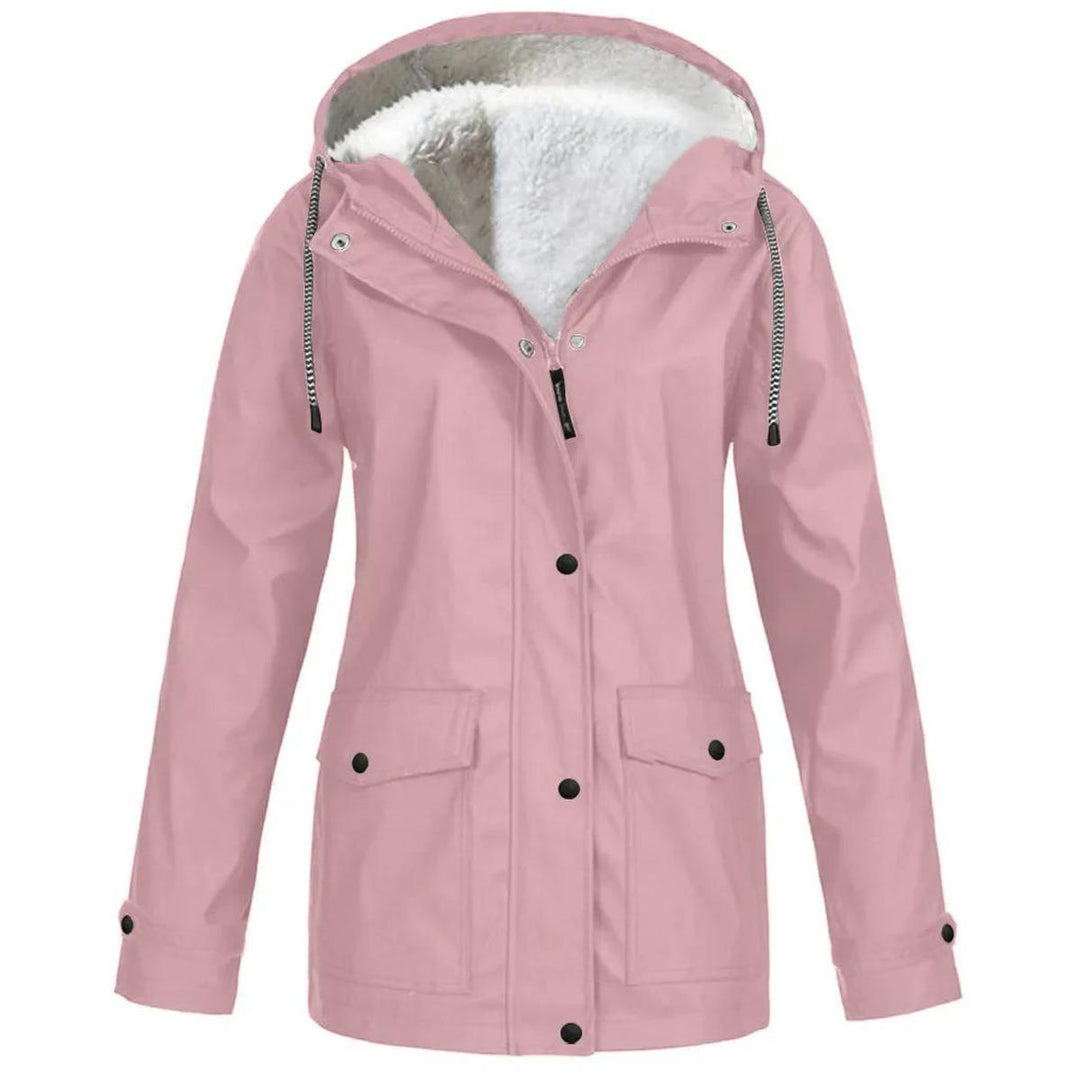 Stilla | Fleece Outdoor-jakke med hætte - Damejakke