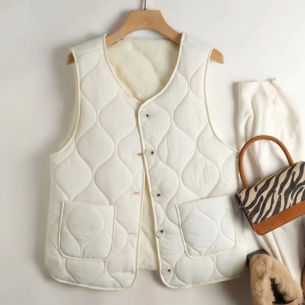 Stilla | Vest med Knapper I Fleece