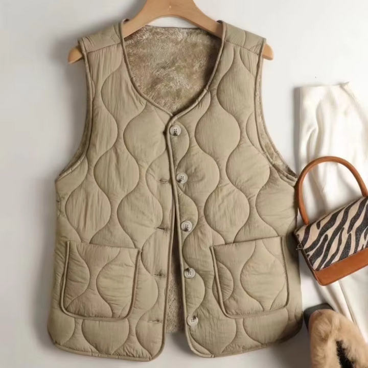 Stilla | Vest med Knapper I Fleece