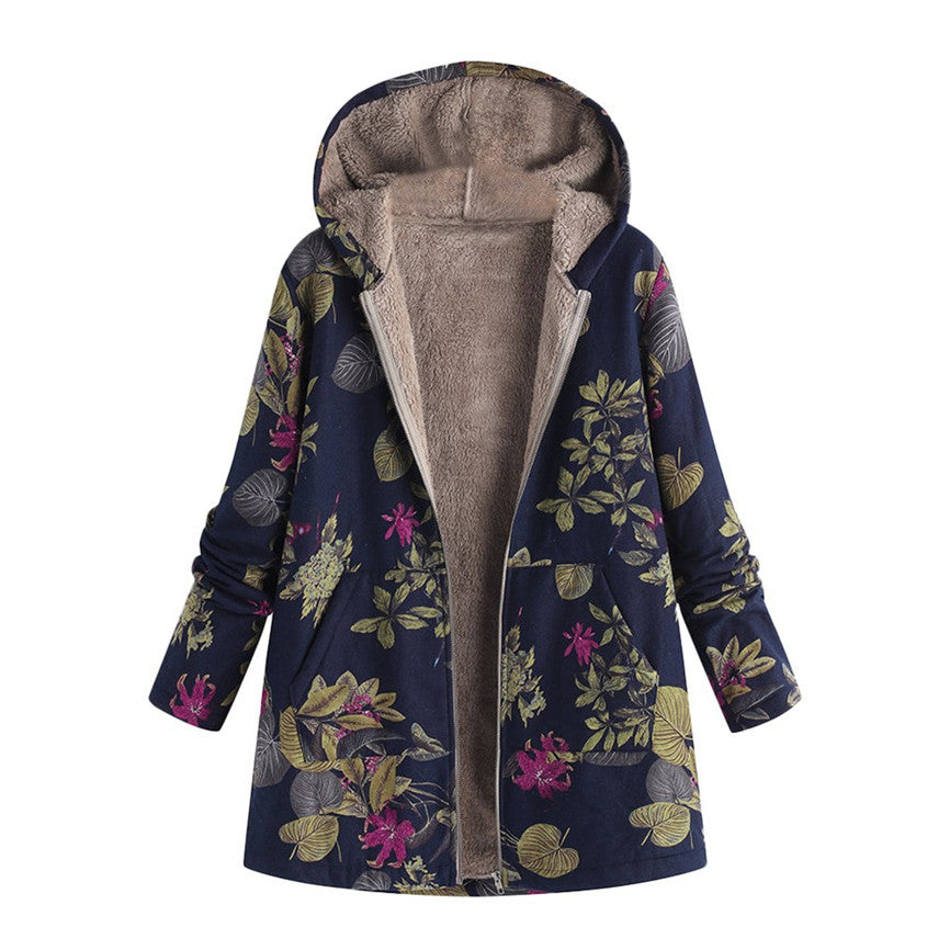 Stilla | Mønstret Jakke I Vintage-Stil