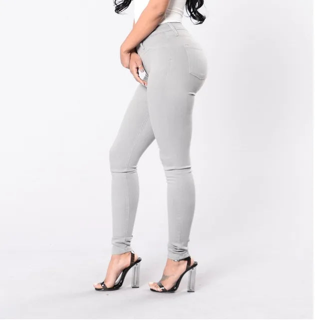 Stilla | Kvinders Højtaljede Skinny Kontor Jeans