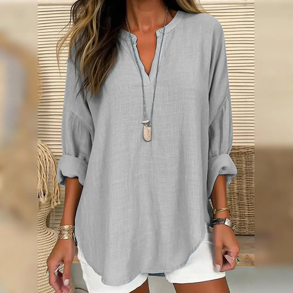 Stilla | Bluse med V-Hals