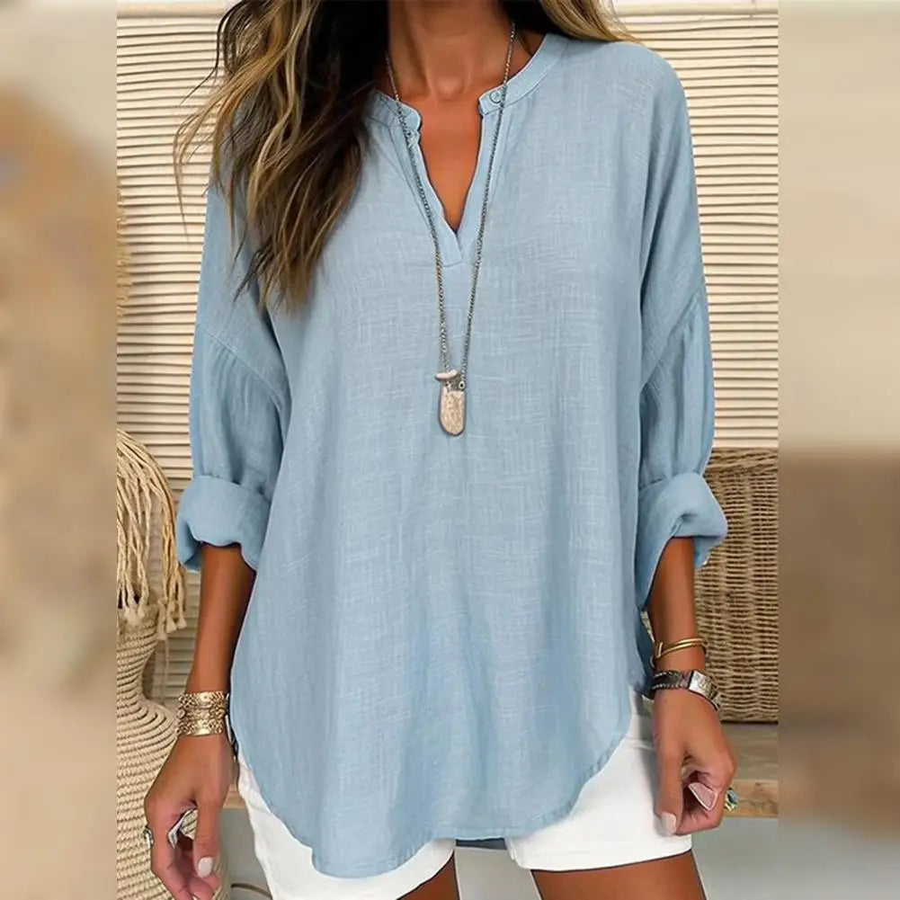 Stilla | Bluse med V-Hals