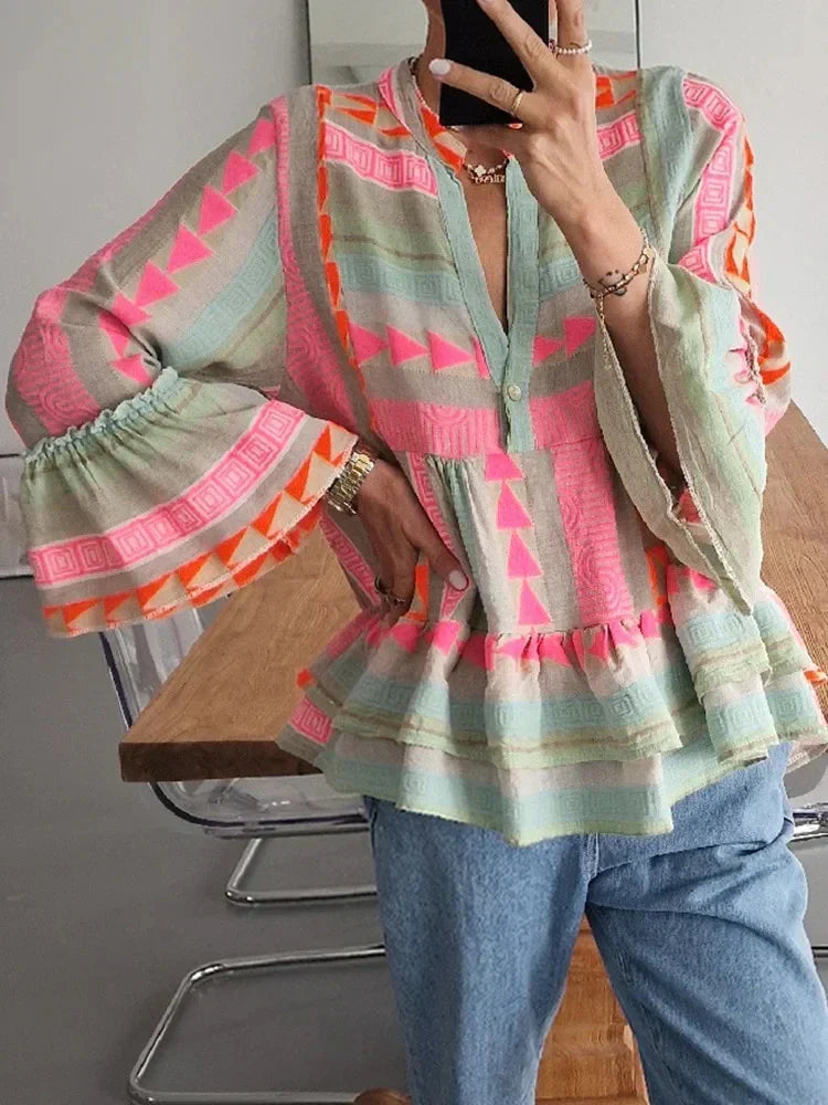 Stilla | Geometrisk T-shirt Til Kvinder