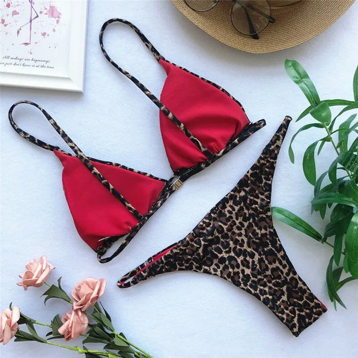Skovae | Luksus Sommer Bikini Sæt Sexy Tier Leopard
