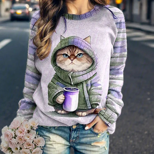 Stilla | Komfortabel Pullover Med Unik Grafiktryk