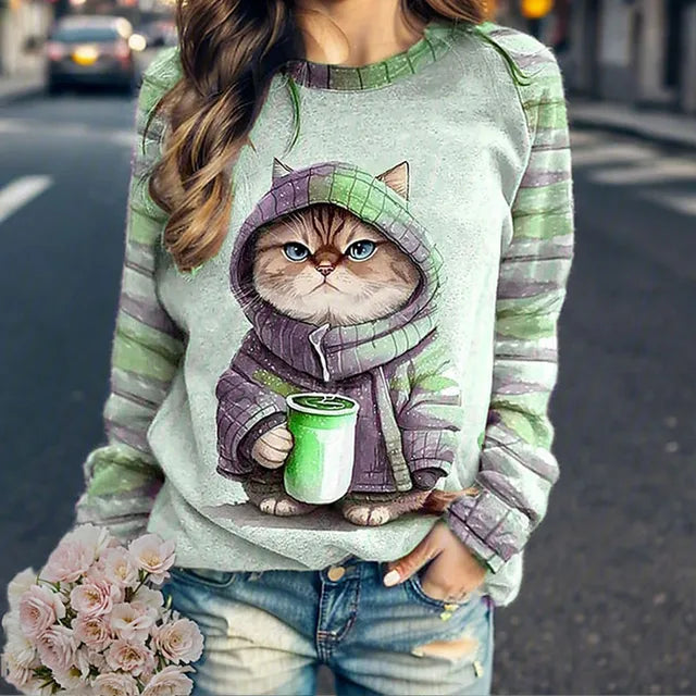 Stilla | Komfortabel Pullover Med Unik Grafiktryk