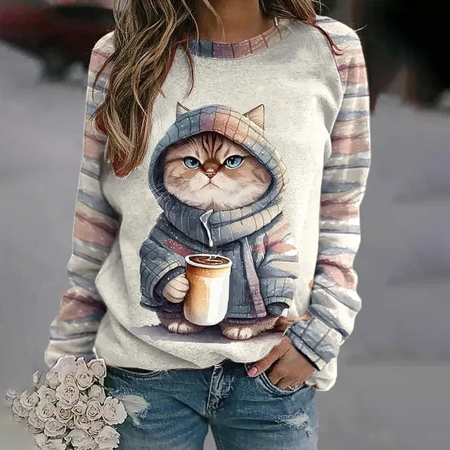 Stilla | Komfortabel Pullover Med Unik Grafiktryk