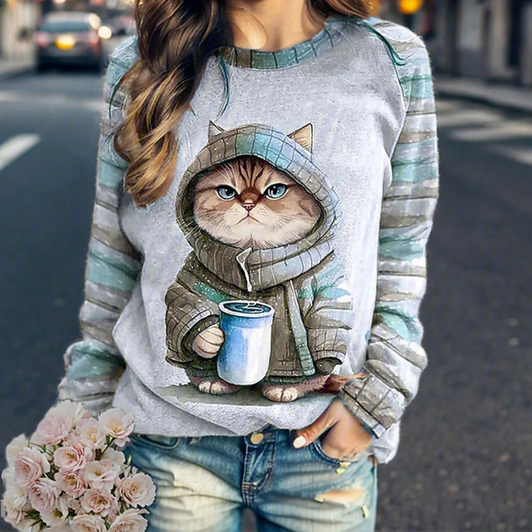 Stilla | Komfortabel Pullover Med Unik Grafiktryk