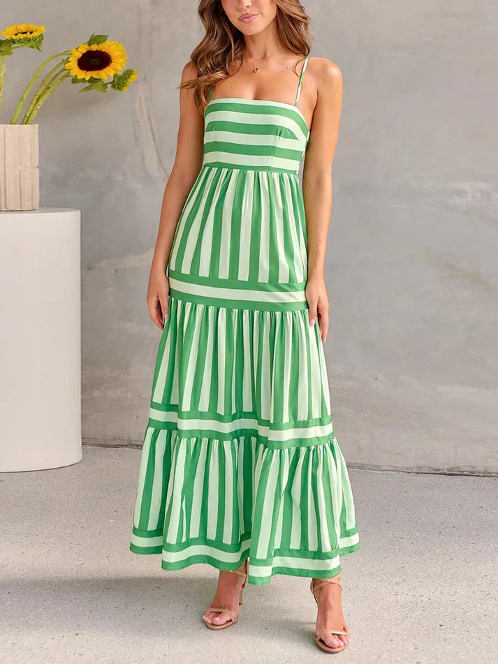 Stilla | Elegante Sexet Stribet Kjole