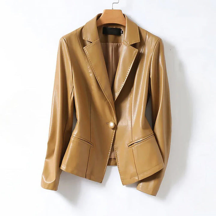 Stilla | Ægte Læder Enkeltstående Blazer Jakke
