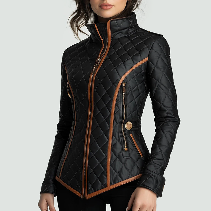 Stilla | Slim-Fit Quilted Jacket With Contrast Trim