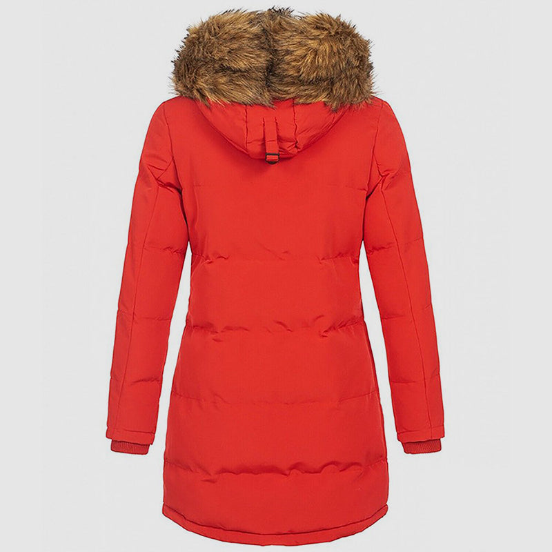 Stilla | Slim-Fit Vinterparka med Kunstpelshætte