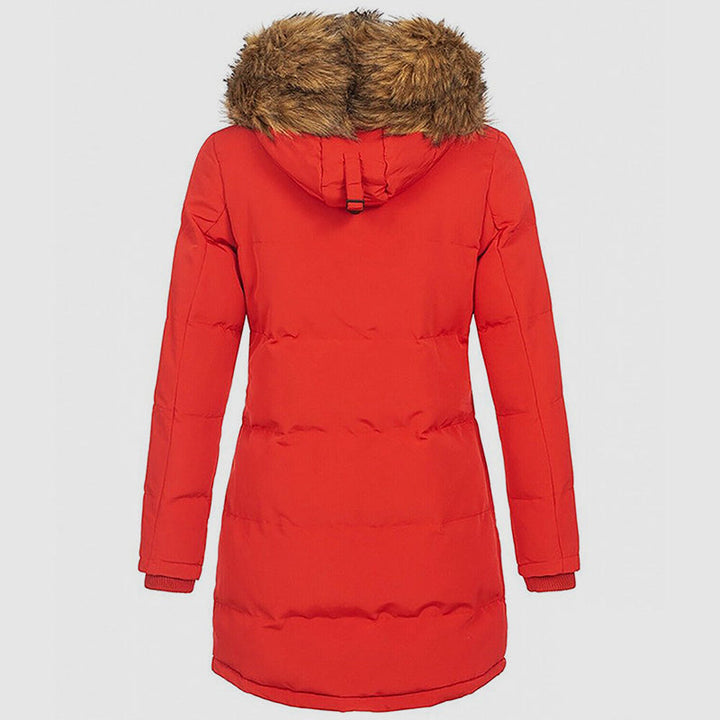 Stilla | Slim-Fit Vinterparka med Kunstpelshætte