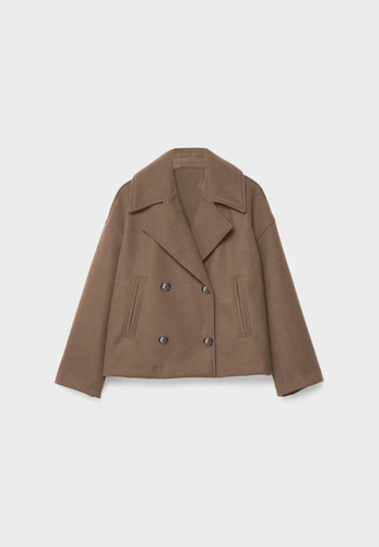 Stilla | Cropped Dobbeltbrystet Frakke Boxy Kort Jakke