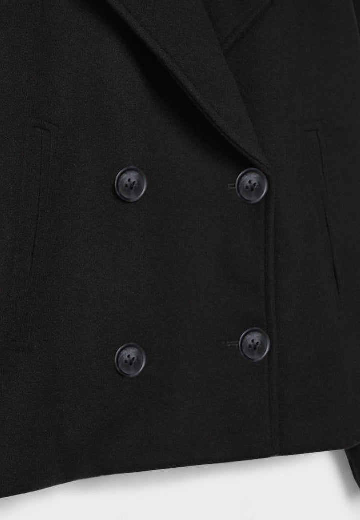 Stilla | Cropped Dobbeltbrystet Frakke Boxy Kort Jakke