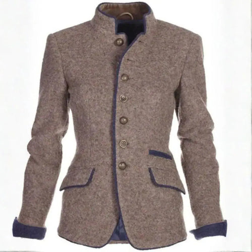 Stilla | Ståkrave Blazer med Kontrasterende Besætninger