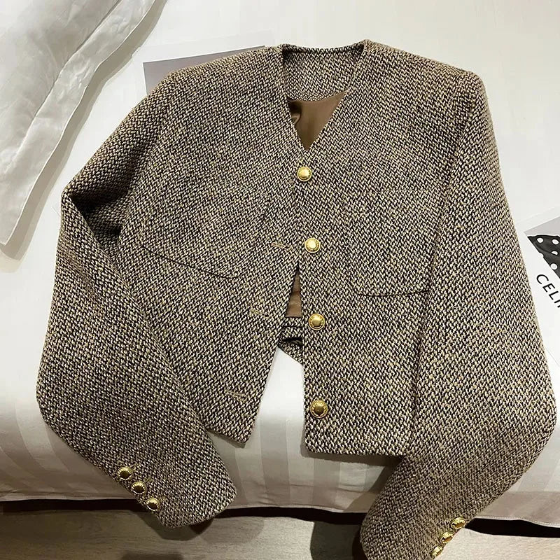 Stilla | Dame Forkortet Kragefri Blazer