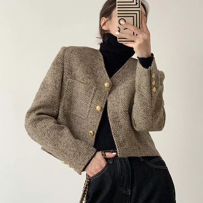 Stilla | Dame Forkortet Kragefri Blazer