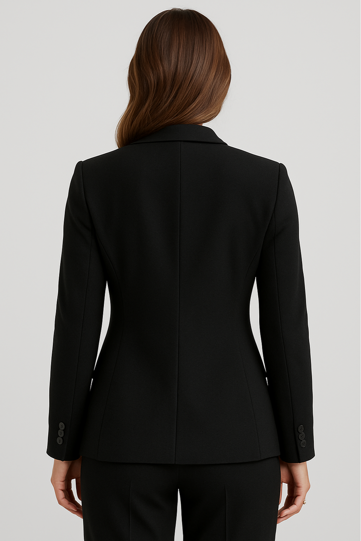 Stilla | Skræddersyet Blazer – Enkeltknap – Slim Fit – Sort