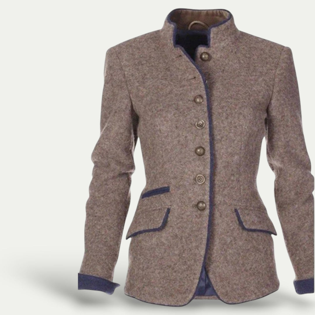 Stilla | Taljeret Kort Blazer med Ståkrave – Smart Lækkert Lag