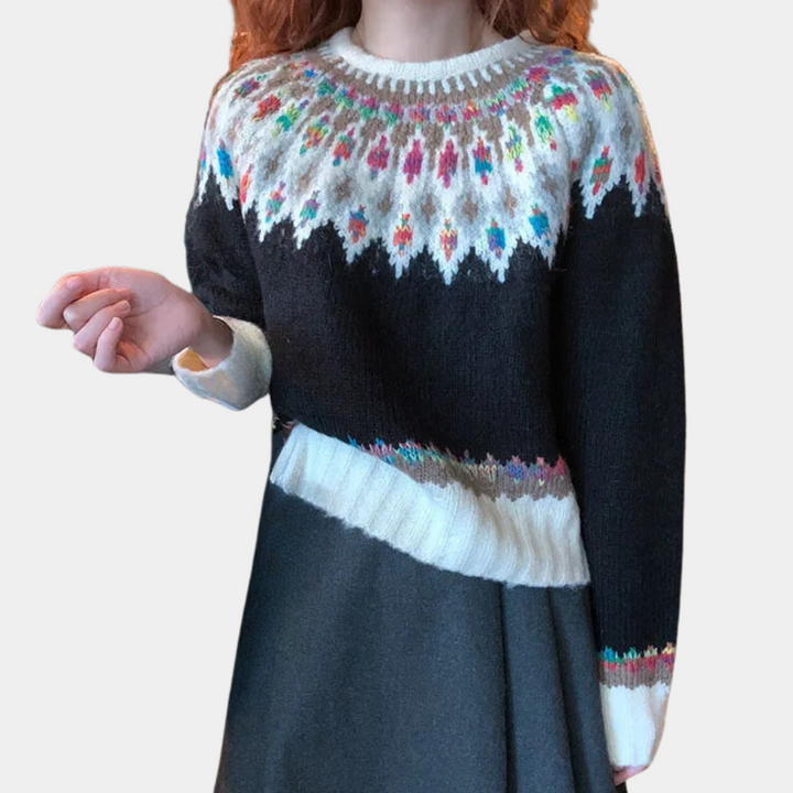 Stilla | Sofistikeret Retro Striktrøje til Damer