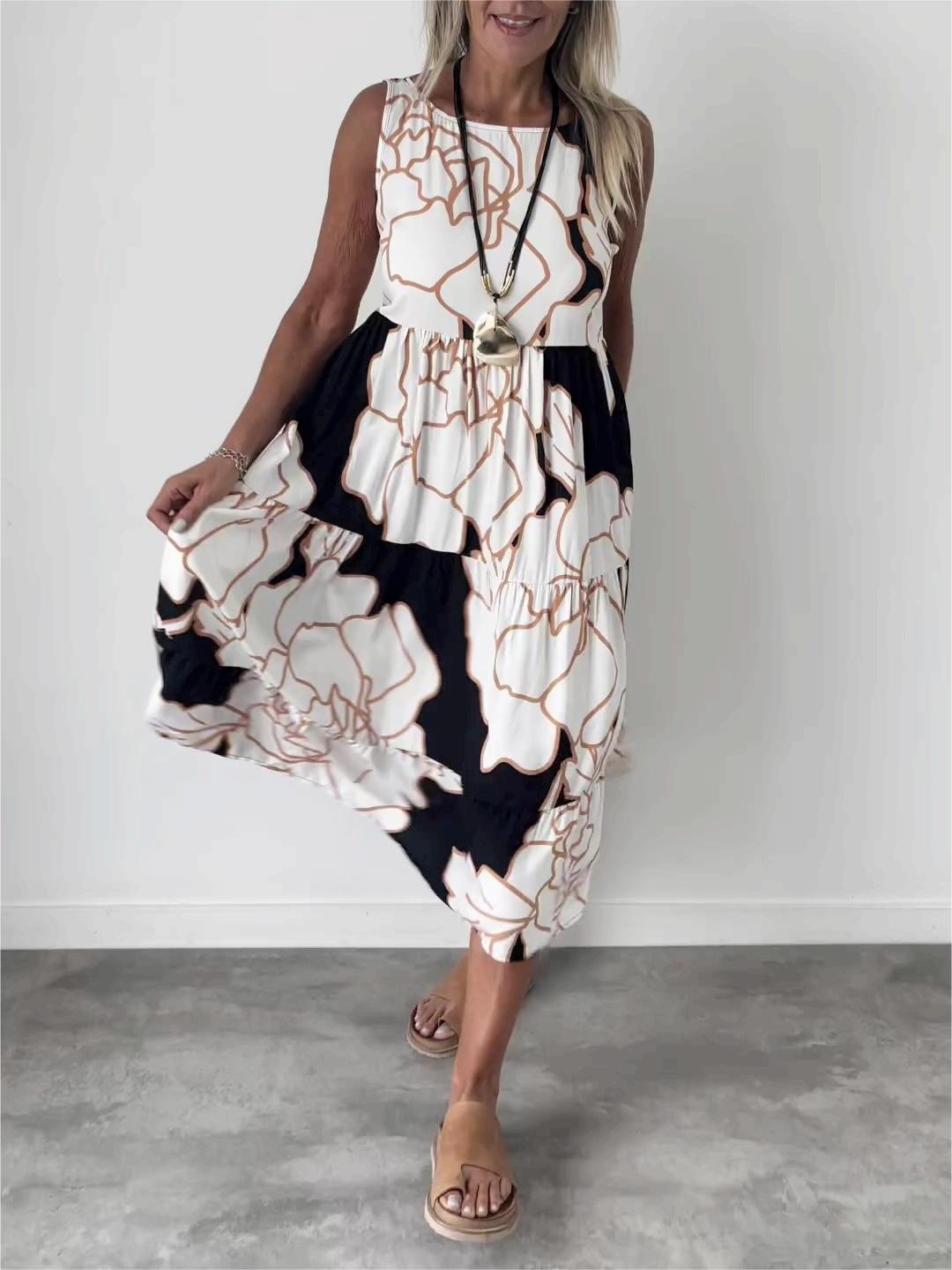 Stilla | Stilfuld Blomstret Print Kjole