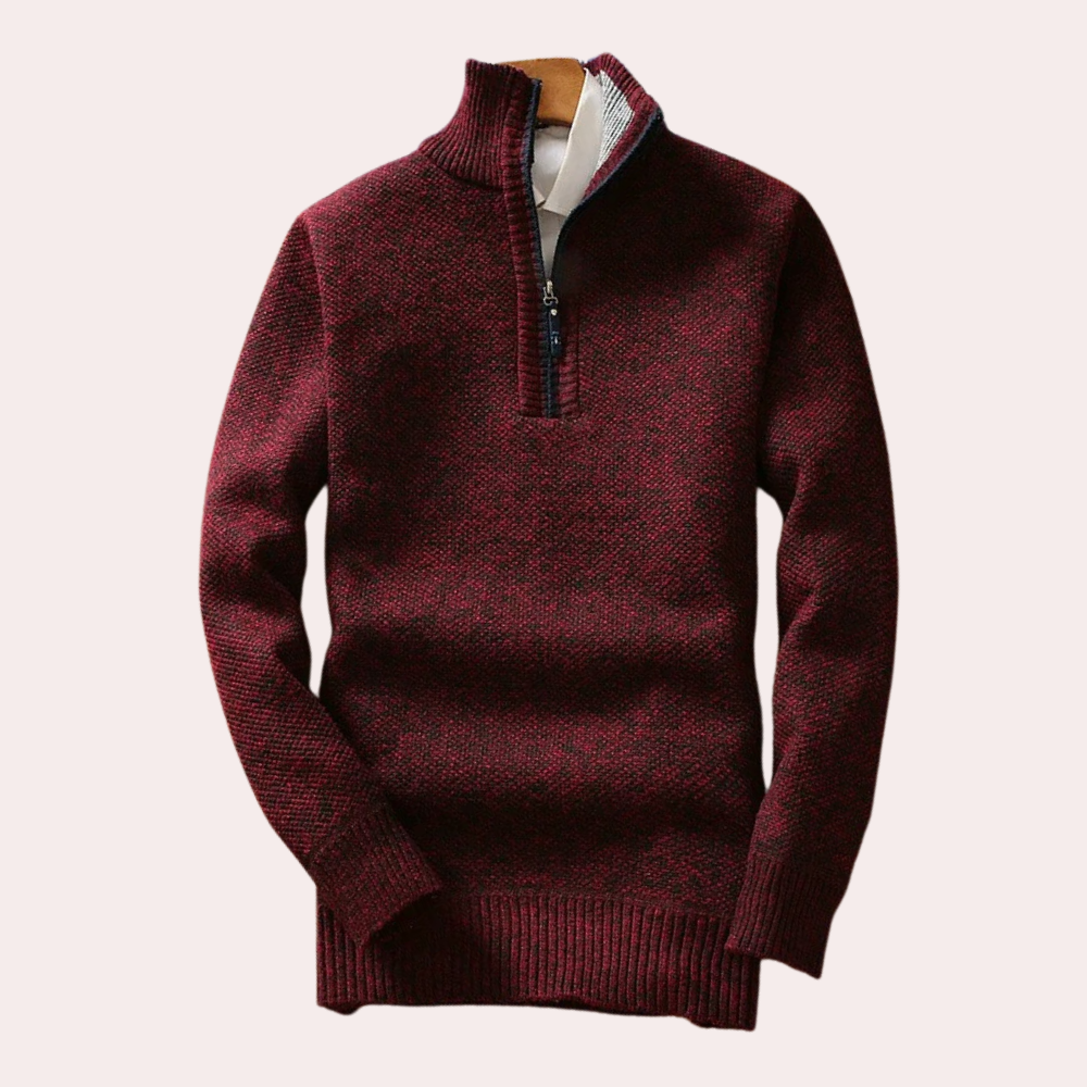 Stilla | Højhalset Sweater med Lynlåslukning til Mænd
