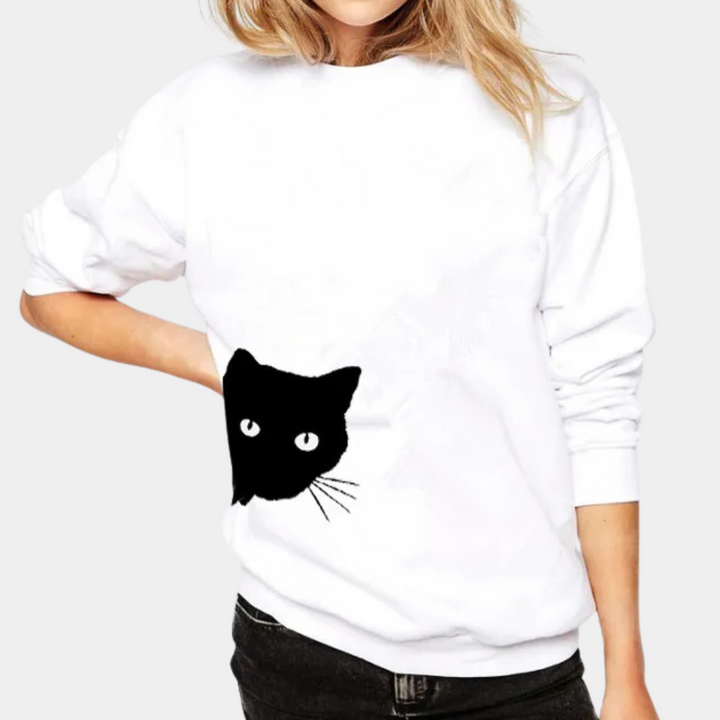 Stilla | Kattedesign Sweatshirt til Dame