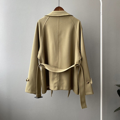 Stilla | Trenchcoat Relaxed Fit Bælte i taljen Let Åndbart Materiale