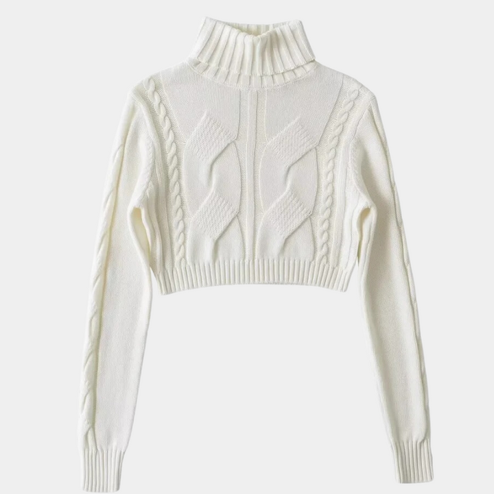Stilla | Afgrøde Rullekrave-Sweater til Damer