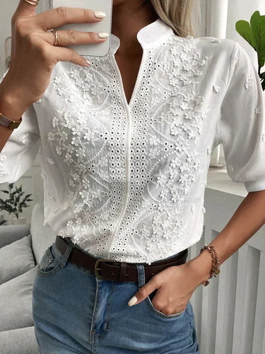 Stilla | Elegant Og Broderet Top
